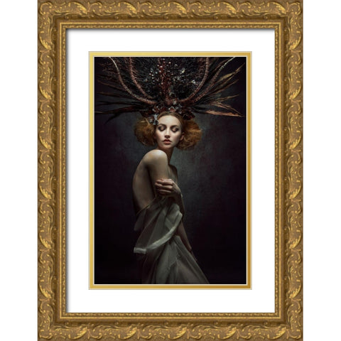 In Dreams Gold Ornate Wood Framed Art Print with Double Matting by Siegart