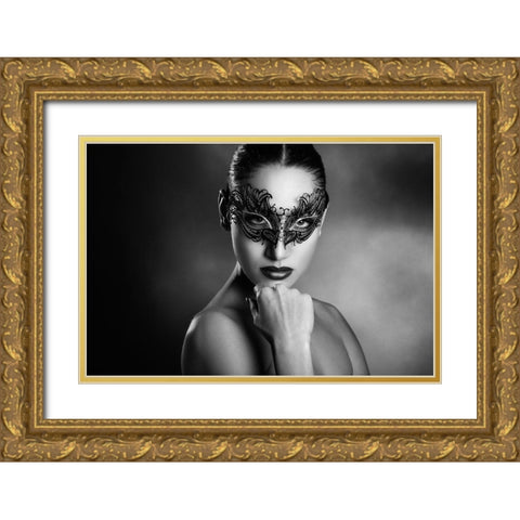 Unknown Gold Ornate Wood Framed Art Print with Double Matting by Tambe, Peppe