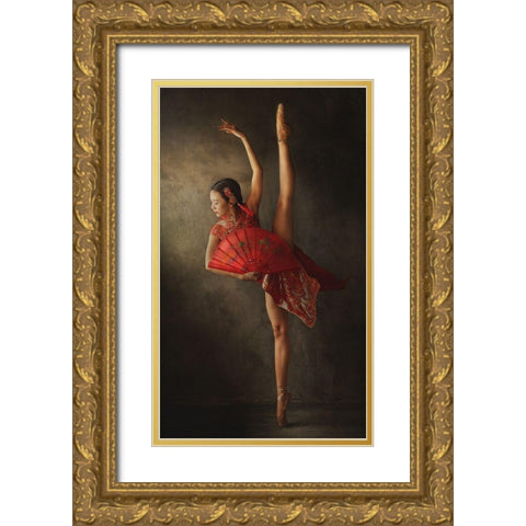 Vertical Limit Gold Ornate Wood Framed Art Print with Double Matting by Kisworo, Sebastian