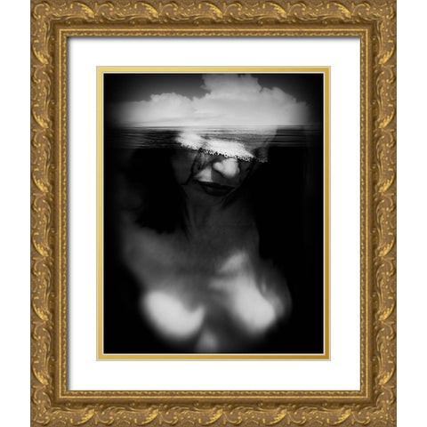 Untitled Gold Ornate Wood Framed Art Print with Double Matting by Bousca, Bogdan