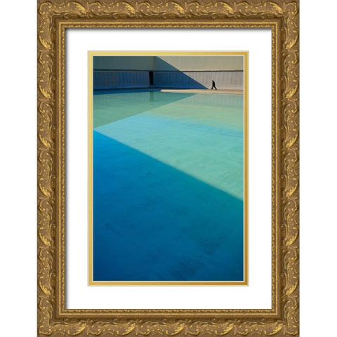 Zig Zag Effect Gold Ornate Wood Framed Art Print with Double Matting by Joseph, Florentinus