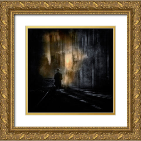 Hope Gold Ornate Wood Framed Art Print with Double Matting by Pansky, Rachel