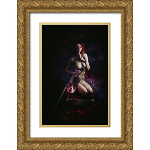The Violinist Gold Ornate Wood Framed Art Print with Double Matting by Bolgov (Axe), Ruslan