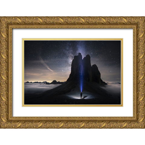 Lightguide Gold Ornate Wood Framed Art Print with Double Matting by Nienartowicz, Karol