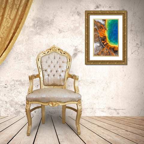 Summer Stroll Gold Ornate Wood Framed Art Print with Double Matting by Macua, Gerald