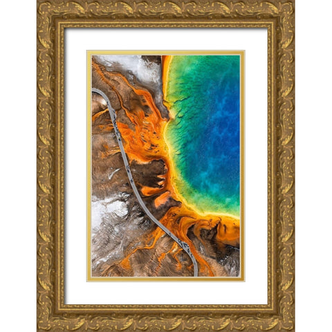 Summer Stroll Gold Ornate Wood Framed Art Print with Double Matting by Macua, Gerald