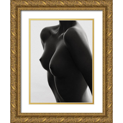 Sensual Beauty Gold Ornate Wood Framed Art Print with Double Matting by Krystynek MQEP, Martin