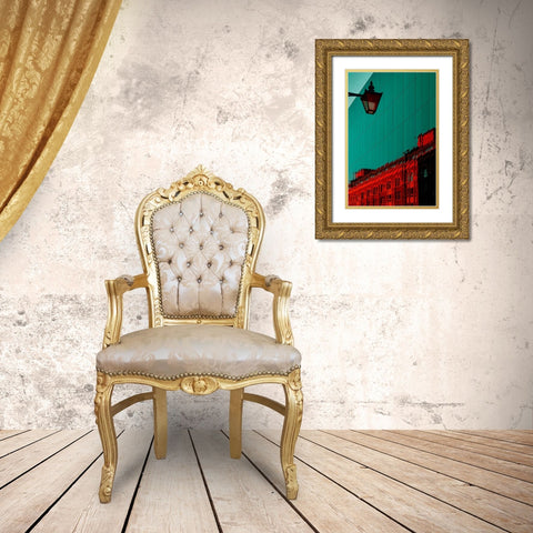 A Light At The Window. Gold Ornate Wood Framed Art Print with Double Matting by Hamilton, Chris
