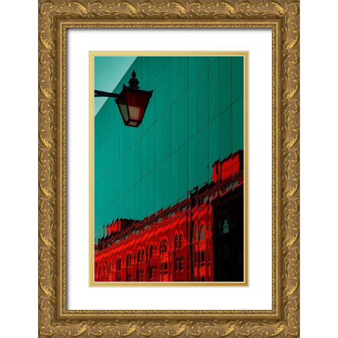 A Light At The Window. Gold Ornate Wood Framed Art Print with Double Matting by Hamilton, Chris