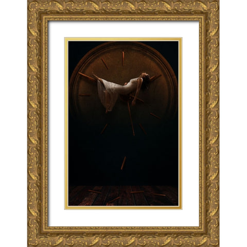 Arresto Momentum Gold Ornate Wood Framed Art Print with Double Matting by Benvenuti, Laura
