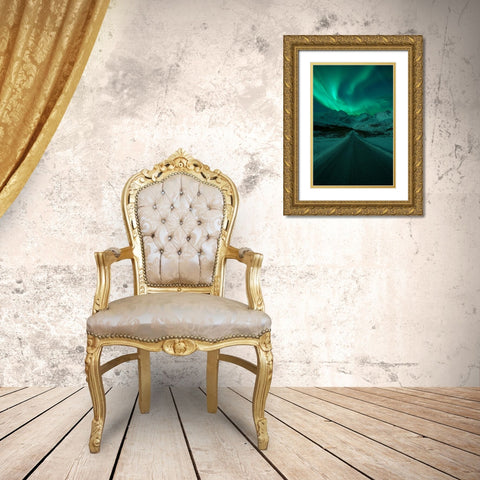 La Dama De La Carretera Gold Ornate Wood Framed Art Print with Double Matting by Gonzalez, Carlos