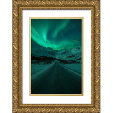 La Dama De La Carretera Gold Ornate Wood Framed Art Print with Double Matting by Gonzalez, Carlos