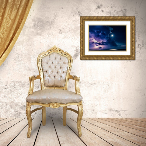 Thundercloud Invasion Gold Ornate Wood Framed Art Print with Double Matting by Yamashita, Takafumi