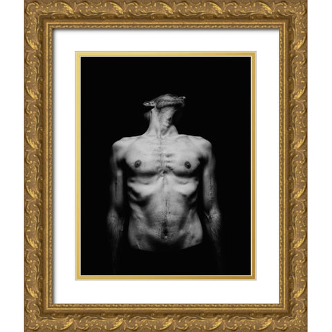 Body Consternation Gold Ornate Wood Framed Art Print with Double Matting by Haghi, Babak
