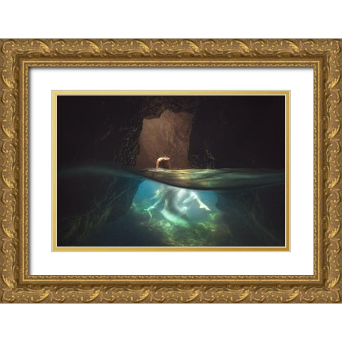 Atlantis Fairy Tale (Part 4) Gold Ornate Wood Framed Art Print with Double Matting by Lazzarotti, Paolo
