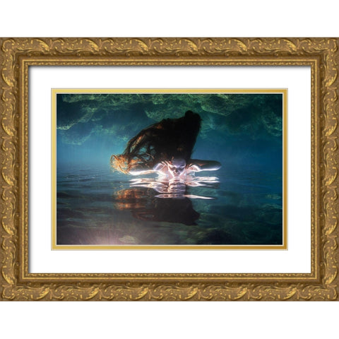 Kassandra Gold Ornate Wood Framed Art Print with Double Matting by Lopresti, Davide