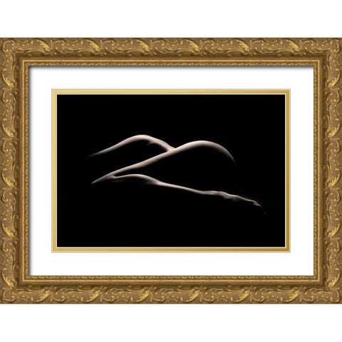 Bodyscape : I See Z Gold Ornate Wood Framed Art Print with Double Matting by Sungkono, Heru