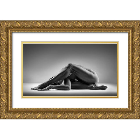 Lego Gold Ornate Wood Framed Art Print with Double Matting by Valevicius, Aurimas
