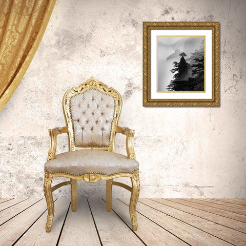 Standing Alone Gold Ornate Wood Framed Art Print with Double Matting by Dai, Wei