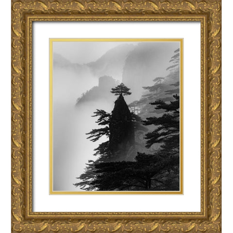 Standing Alone Gold Ornate Wood Framed Art Print with Double Matting by Dai, Wei