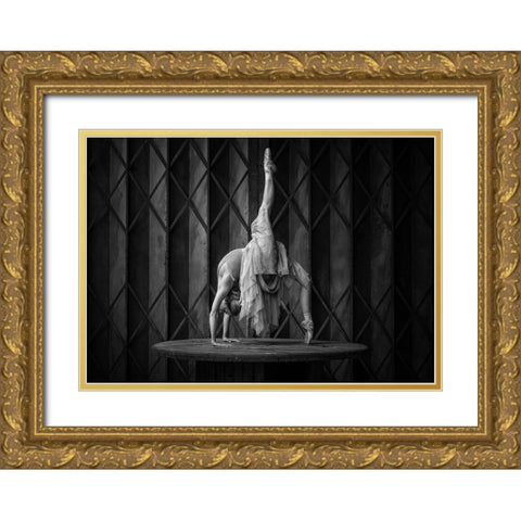 The Urbex Stage Gold Ornate Wood Framed Art Print with Double Matting by Stalmans, Luc