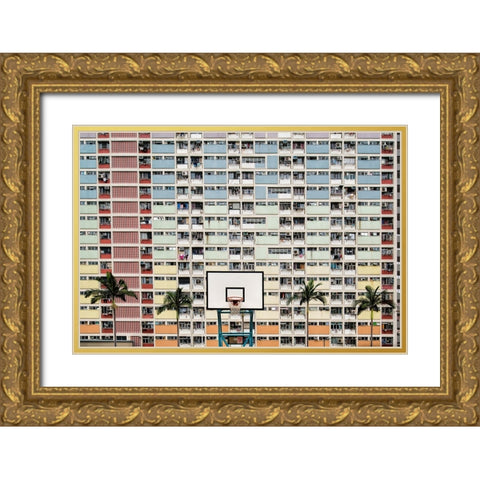 The Hoop Gold Ornate Wood Framed Art Print with Double Matting by Abdualhameid, Fahad