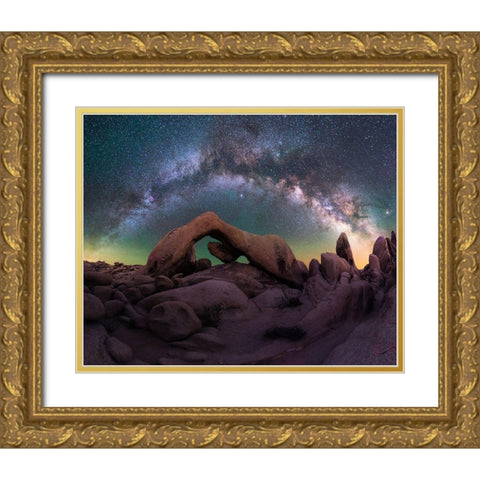 Archs Gallery Gold Ornate Wood Framed Art Print with Double Matting by Bandyopadhyay, Atanu