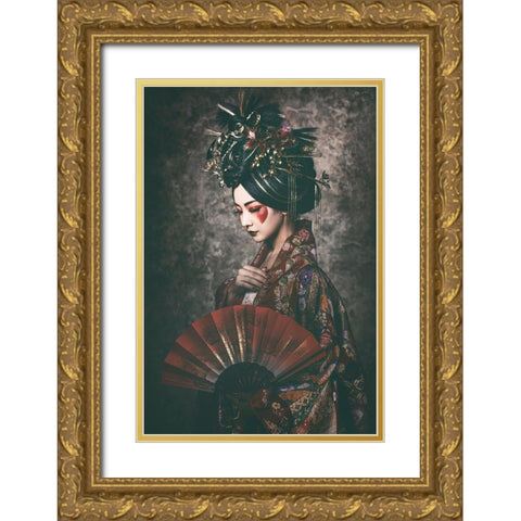 Le Japonisme Gold Ornate Wood Framed Art Print with Double Matting by Kiyota, Daisuke