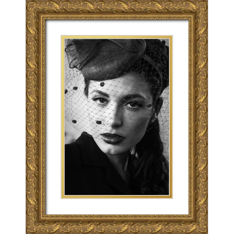Untitled Gold Ornate Wood Framed Art Print with Double Matting by Skip, Anthony
