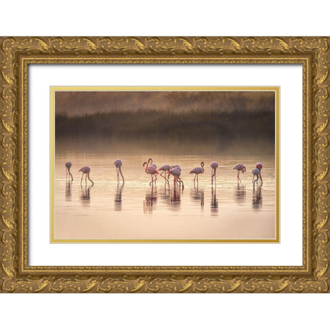 Photographic Ode To Monet Gold Ornate Wood Framed Art Print with Double Matting by C. Sink, Jeffrey