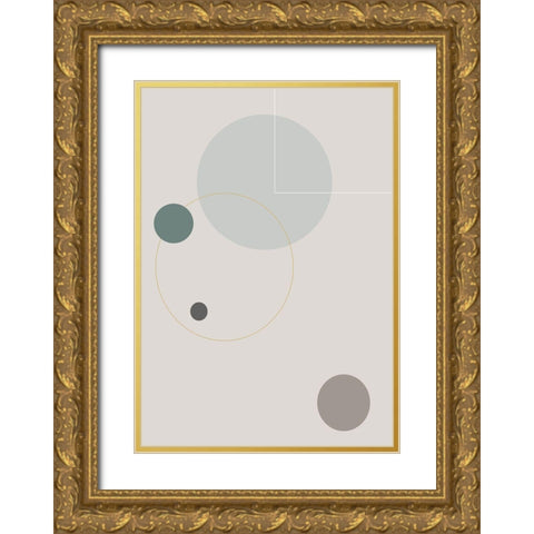 Space Orbit 03 Gold Ornate Wood Framed Art Print with Double Matting by 1x Studio II