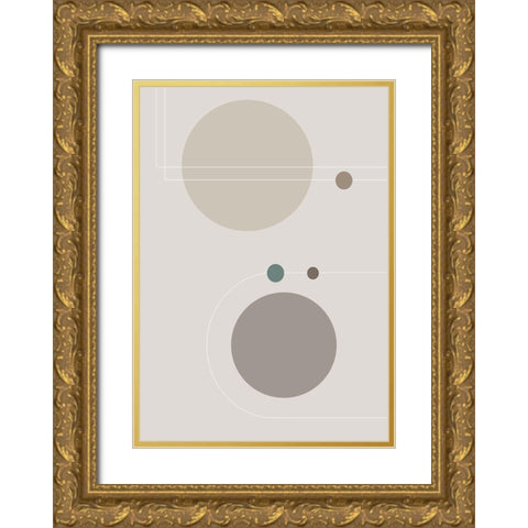 Space Orbit 02 Gold Ornate Wood Framed Art Print with Double Matting by 1x Studio II
