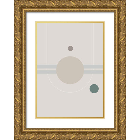 Space Orbit 01 Gold Ornate Wood Framed Art Print with Double Matting by 1x Studio II