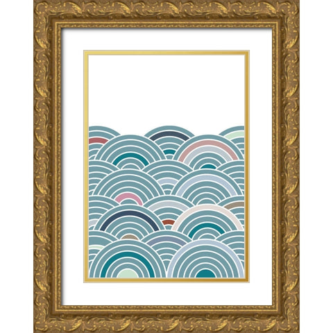 Sea of Rainbows Gold Ornate Wood Framed Art Print with Double Matting by 1x Studio II