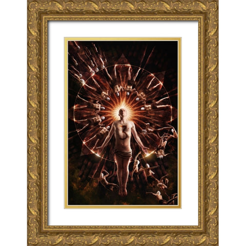 Circumference Gold Ornate Wood Framed Art Print with Double Matting by Kiciak, Christophe