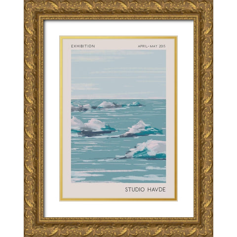 Studio Havde Seascape Gold Ornate Wood Framed Art Print with Double Matting by 1x Studio II