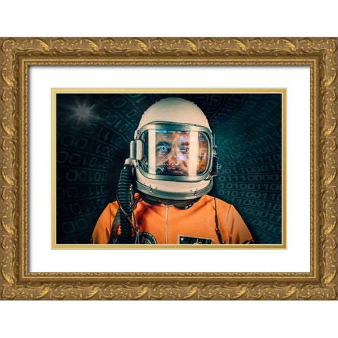 Project X Gold Ornate Wood Framed Art Print with Double Matting by Kleiner, Petr