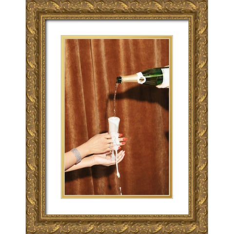 Celebration #02 Gold Ornate Wood Framed Art Print with Double Matting by 1x Studio III