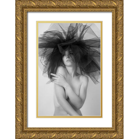 Mary Gold Ornate Wood Framed Art Print with Double Matting by Franke, Ruth