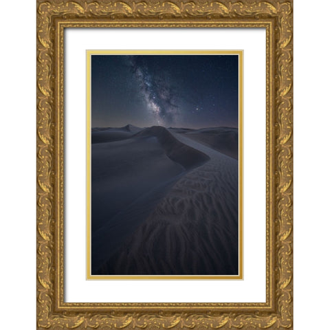 The Dunes Towards The Sky Gold Ornate Wood Framed Art Print with Double Matting by Zappia, Andrea