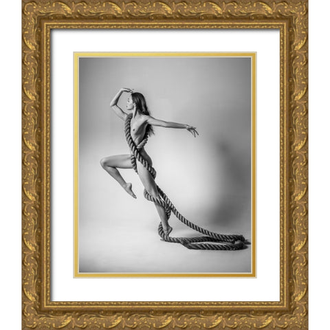 Eliska, Melbourne 2019 Gold Ornate Wood Framed Art Print with Double Matting by Fritz, Ray