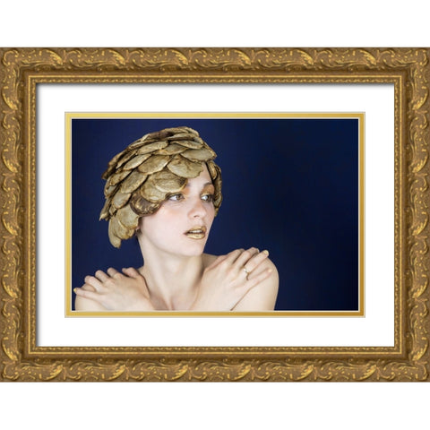 coffee Gold Ornate Wood Framed Art Print with Double Matting by Allmaier, Michael