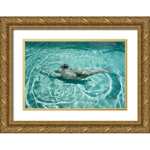 Abstraction Gold Ornate Wood Framed Art Print with Double Matting by Brackstone, Mel