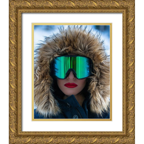My Love Gold Ornate Wood Framed Art Print with Double Matting by Kiperman, Roni