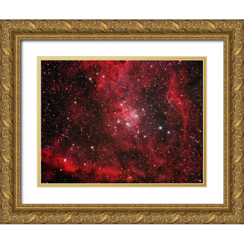 Heart Nebula Gold Ornate Wood Framed Art Print with Double Matting by Zhao, Henry