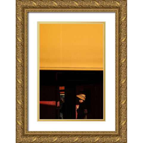 Plaza Mayor Gold Ornate Wood Framed Art Print with Double Matting by Amare, Bego