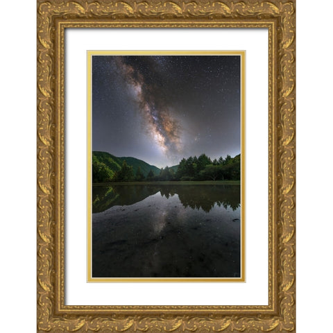 Parallel World Gold Ornate Wood Framed Art Print with Double Matting by Harlock