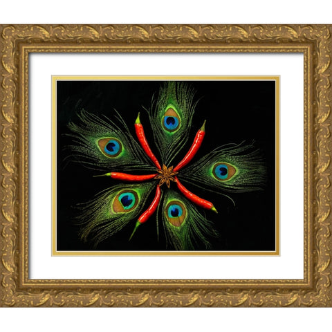 Red dwarf Gold Ornate Wood Framed Art Print with Double Matting by Mendoza, Danny
