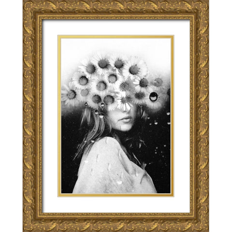 The flowering of the mind Gold Ornate Wood Framed Art Print with Double Matting by Urbonaviciene, Ingrida