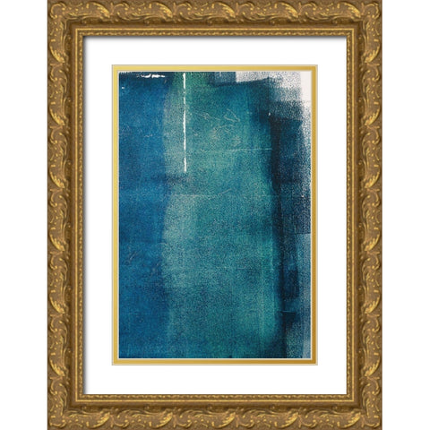 Painted Textures Gold Ornate Wood Framed Art Print with Double Matting by Mossholder, Tim